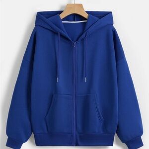 Royal Blue Zip-Up Hoodie